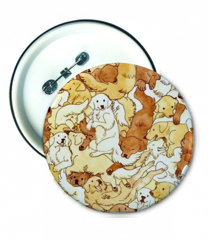 เข็มกลัด พิมพ์สี Dogs Badge